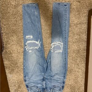 American Eagle Outfitters Light Blue Ripped Skinny Jeans